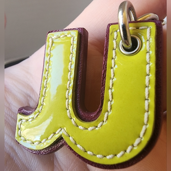 Coach Vintage Letter U Bag Charm Keychain, EUC - Picture 5 of 5